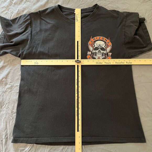 Arizona Bike rally shirt Men’s Size Large 2017 Skeleton Skull Motorcycle - Picture 6 of 8